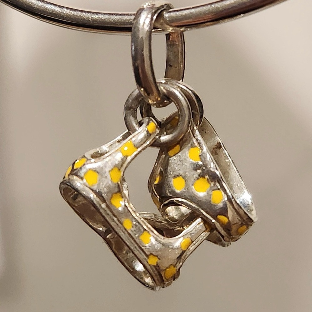 Silver and Yellow Polka Dot Bikini Charm Set
Links of London stamped